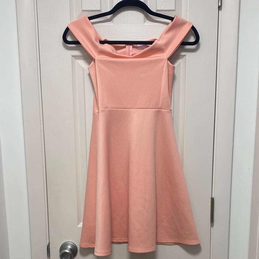 Pink Lily Off-Shoulder Dress